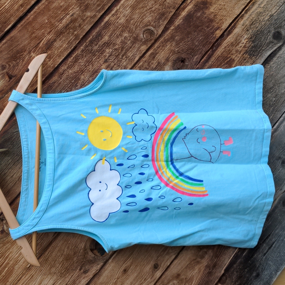 Lands' End youth XL tank in Robin's egg blue
